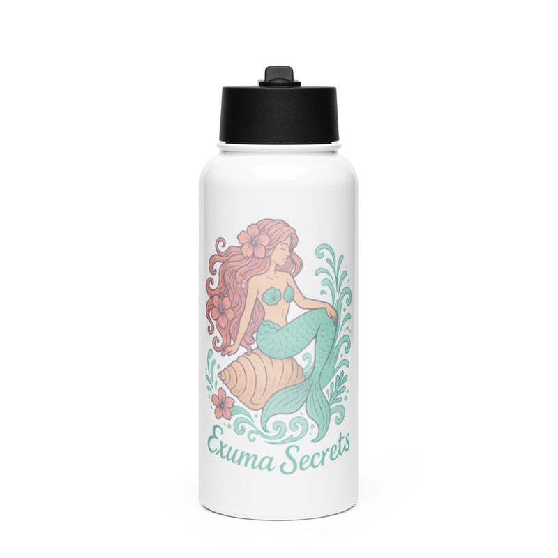 Seashell Siren Stainless Steel 32 oz. Flip Top Water Bottle
