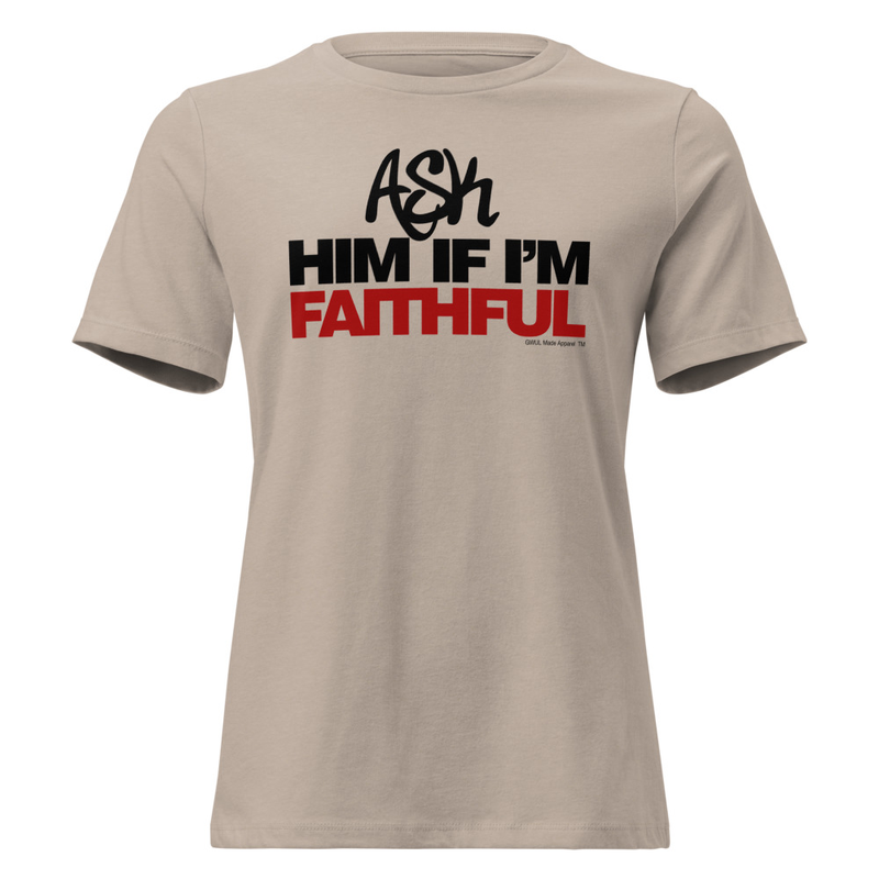 Faithful Woman - Ladies Relaxed T-Shirt – XL, Heather Stone
