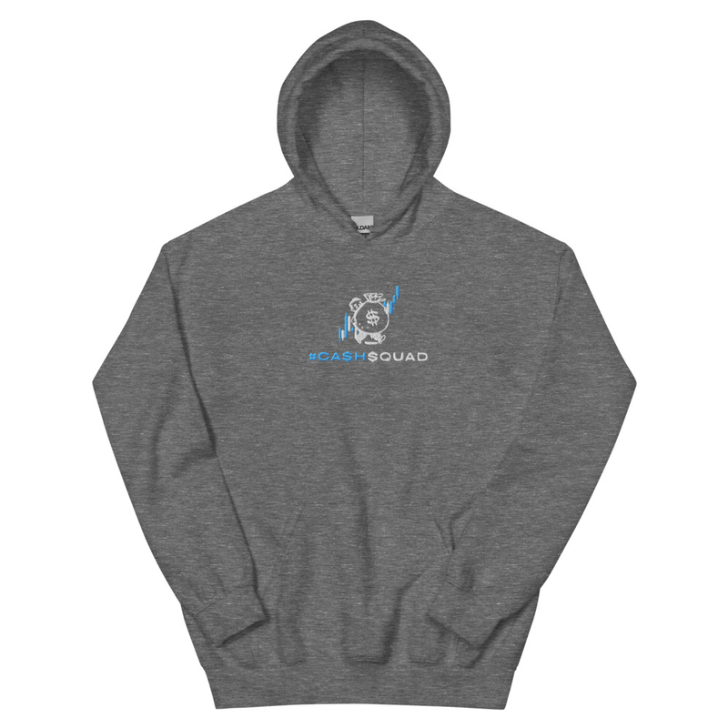 #CashSquad Embroidered Hoodie v.1 – L, Graphite Heather
