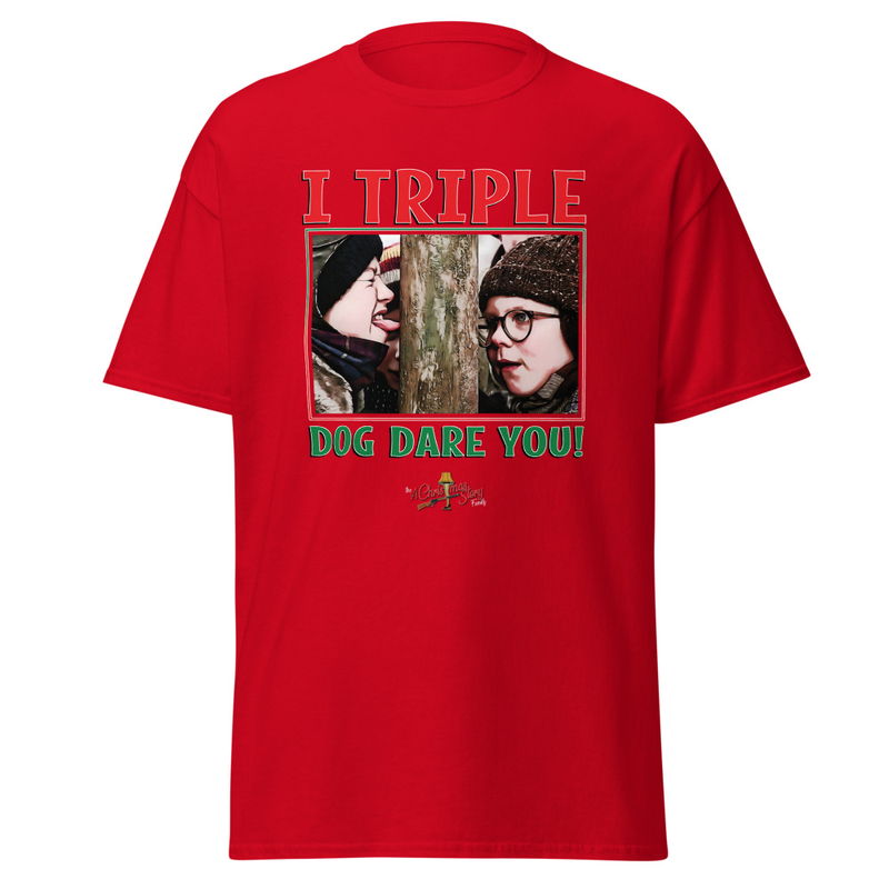 I Triple Dog Dare You!™ T-Shirt | Comic Art Official A Christmas Story Family™ – XL, Red