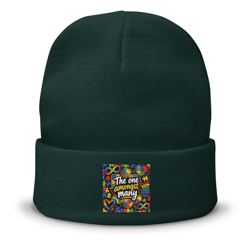 12" Cuffed Knit Beanie – One size, Dark Green