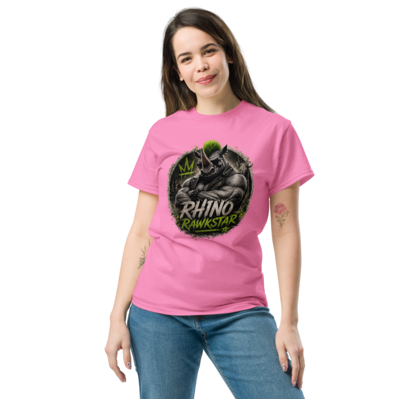 Rhino Rawkstar Emblem Classic Tee — Azalea / 2XL