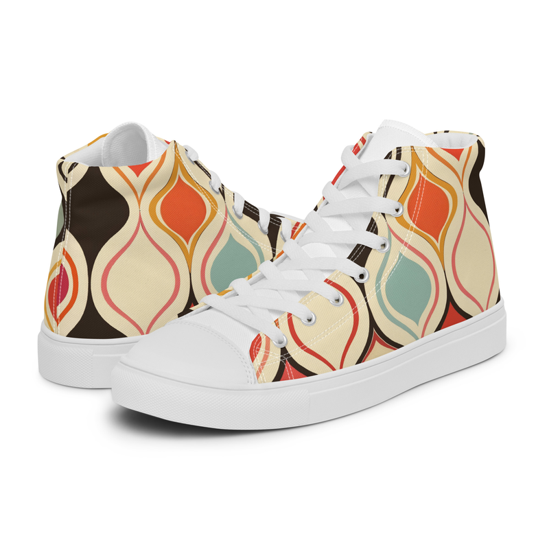 Diamond Midcentury Women’s high top canvas shoes