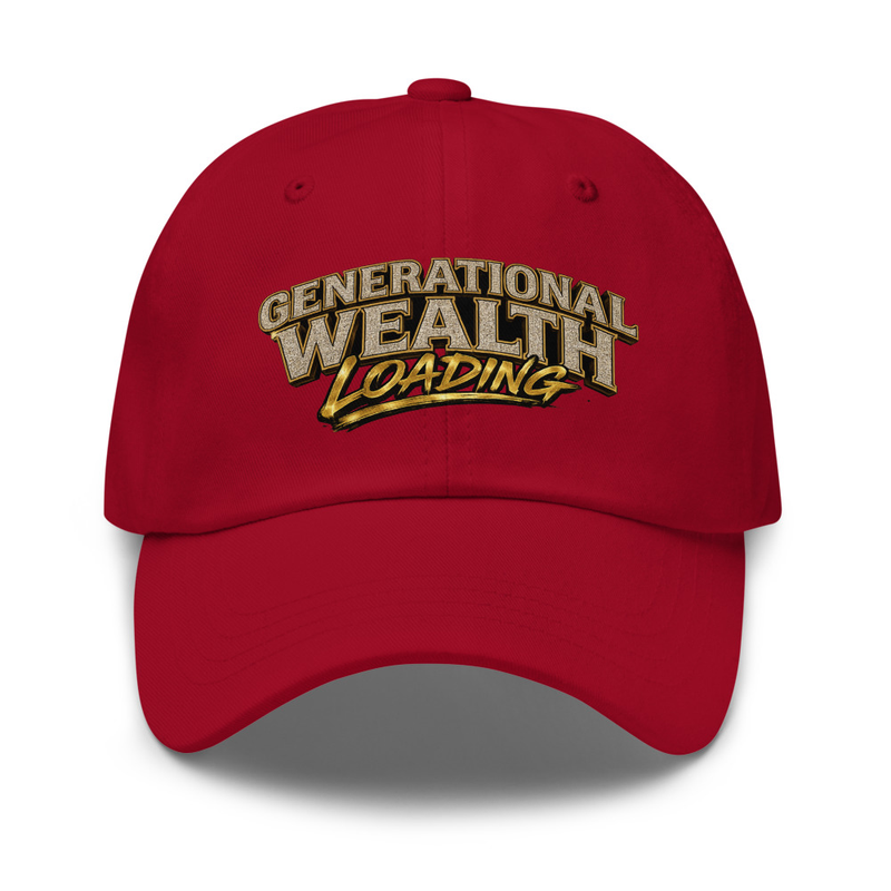 Generational Wealth Loading Hat – One size, Cranberry