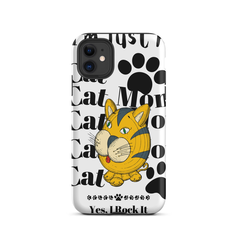 Tough Case for iPhone®: Just A Cat Mom – iPhone 11, Matte