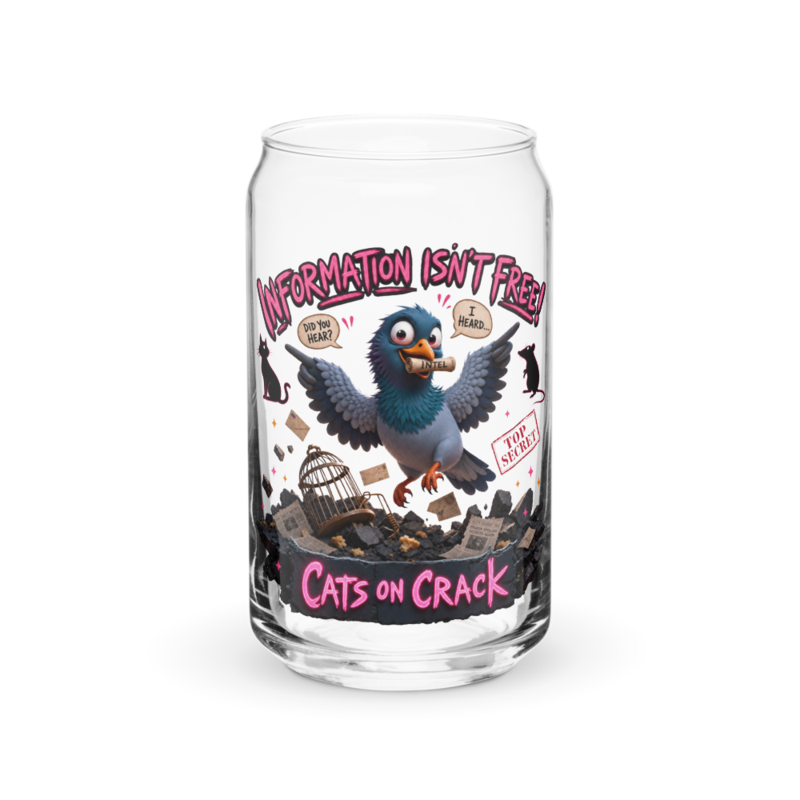 Information Isn't Free 16oz Can Glass