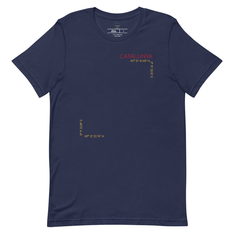 Catalunya Rivers Map Unisex t-shirt view 3