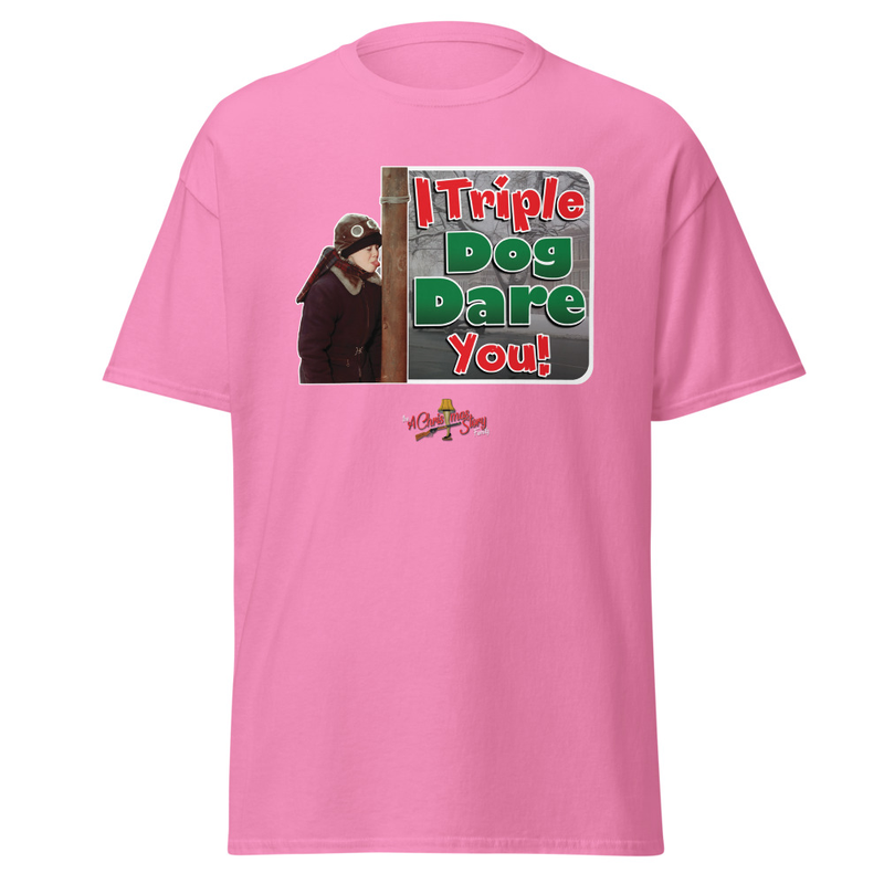 The “I Triple Dog Dare You!” T-Shirt Christmas Story Family Style – L, Azalea