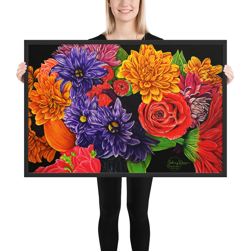 Flower Power Framed Print – Image 3