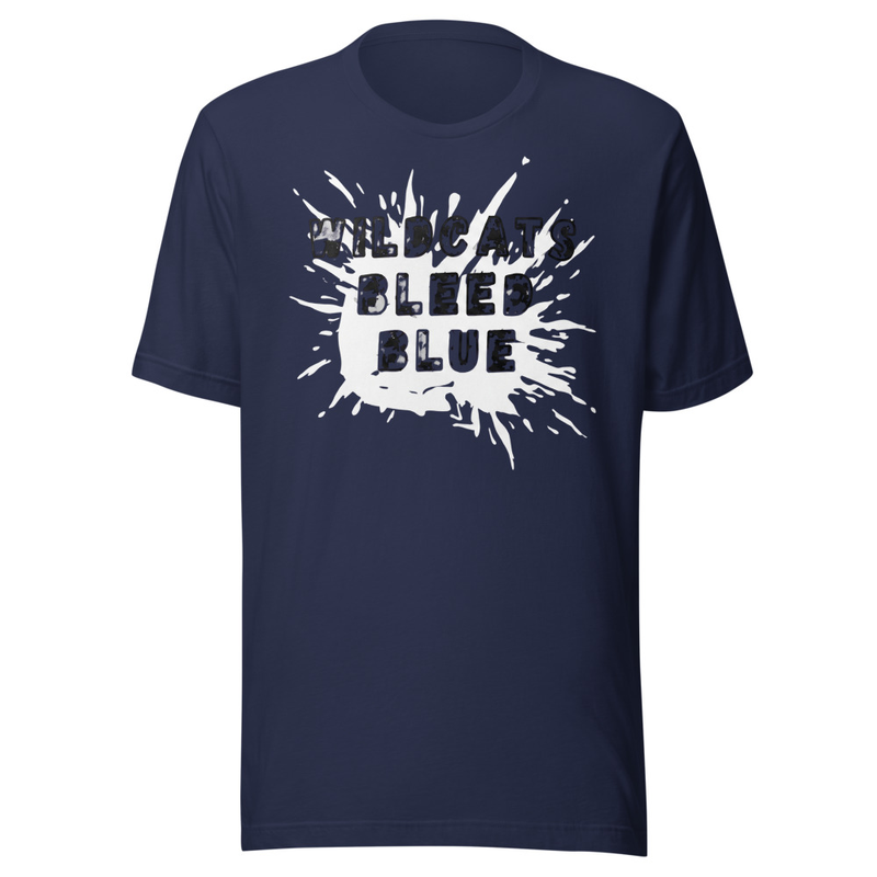 Wildcats Bleed Blue Unisex t-shirt – S, Navy