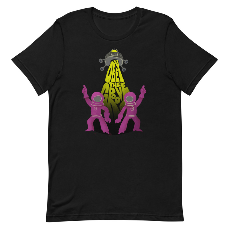 Flying Boombox Aliens Eco Tee