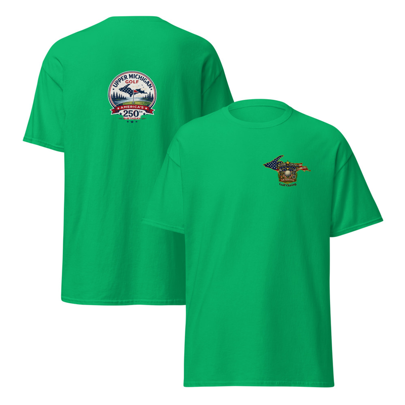 Alger County Veteran's Golf Outing Logo #6 Unisex classic tee – S, Irish Green