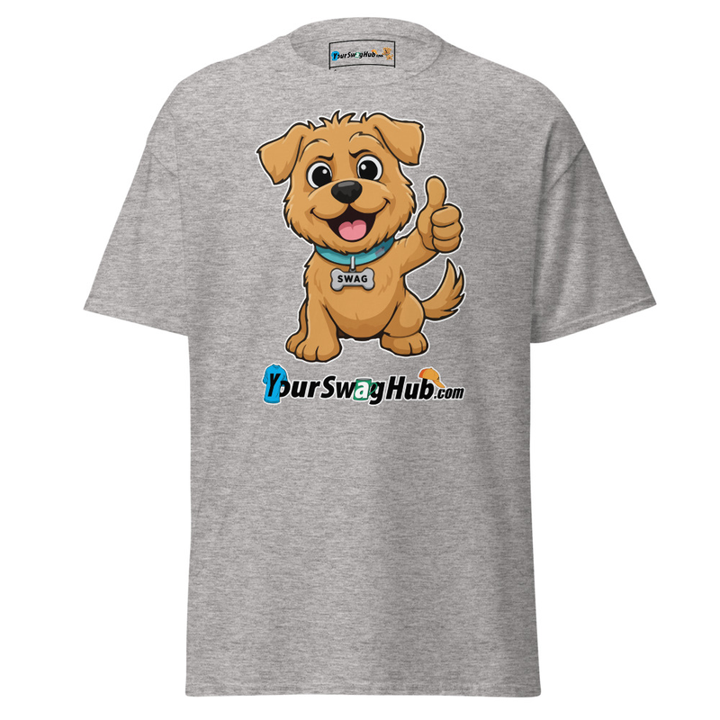 Swag | YourSwagHub.com Thumbs-up Classic Tee – L, Sport Grey