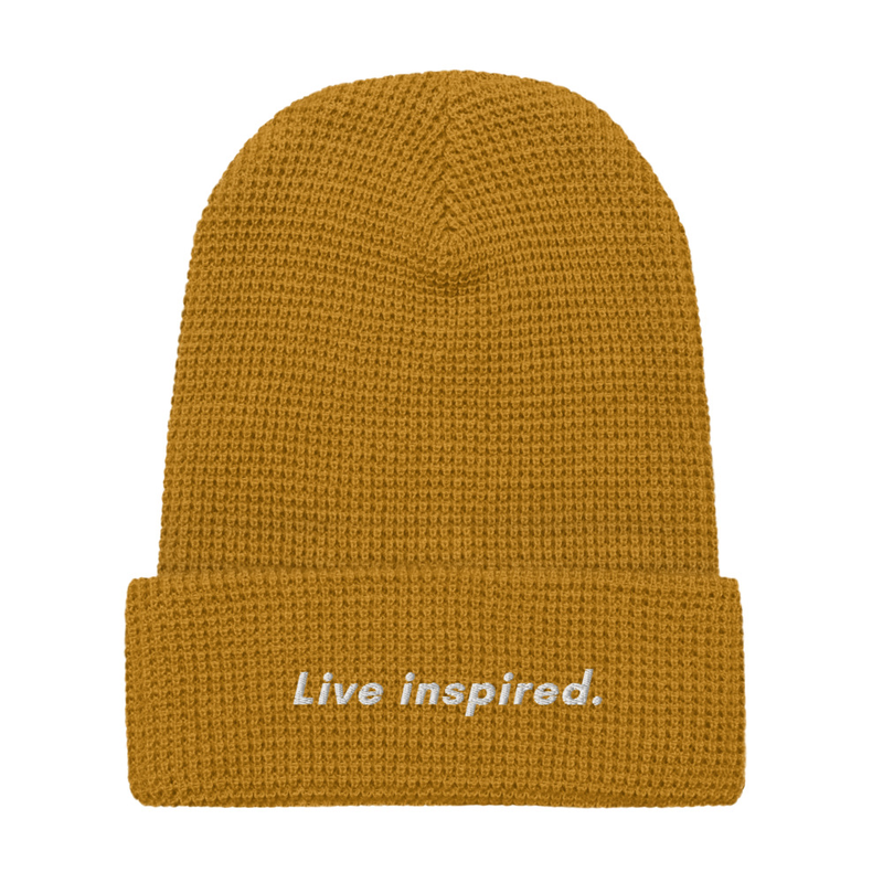 Live Inspired Waffle beanie – One size, Camel