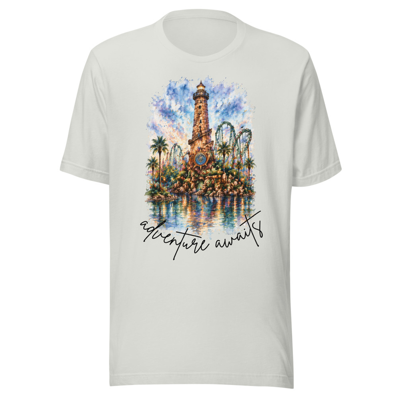 Island Adventure Tee – S, Silver