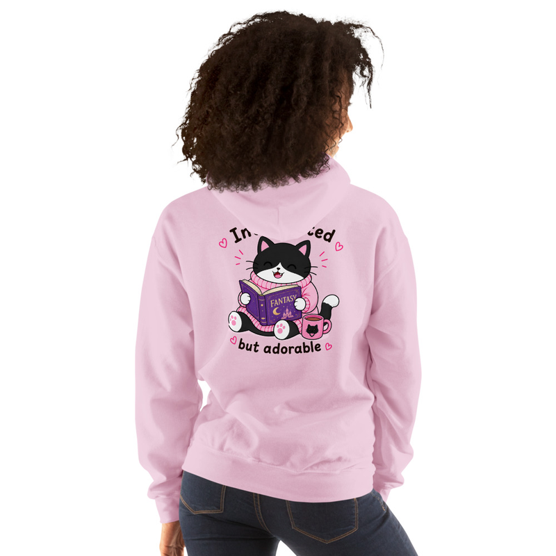 Introverted but adorable Tuxedo Hoodie – 2XL, Light Pink