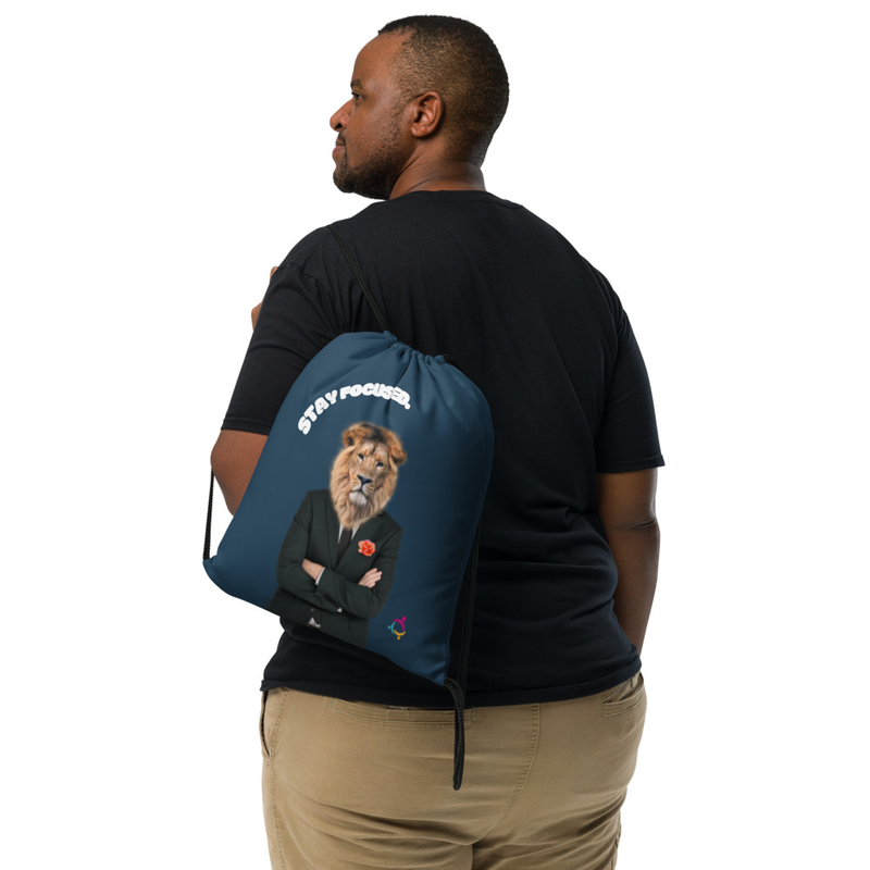 "Stay Focused" Drawstring bag