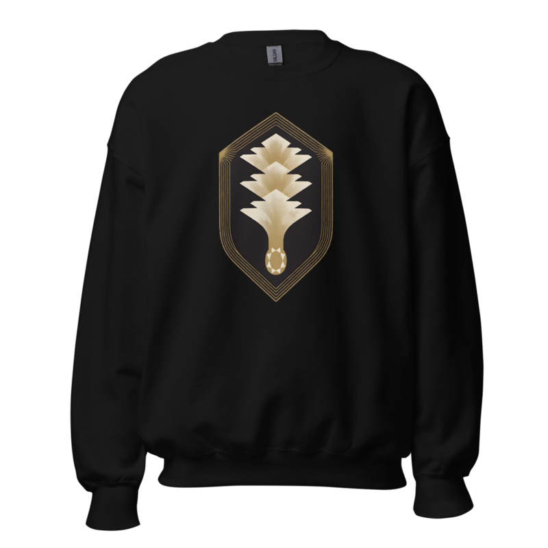 Deco Smoke Column Crest Crewneck (Artist Series) mockup