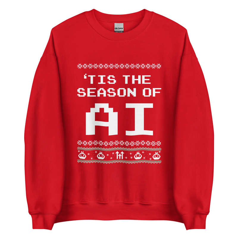 'Tis the Season of AI Unisex Sweatshirt – XL, Red