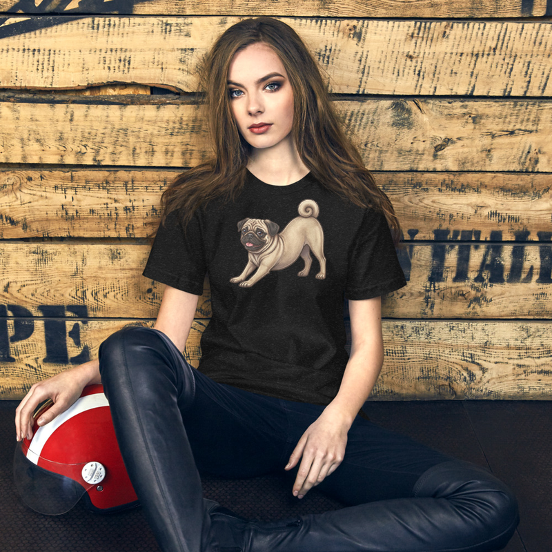 Downward Dog Pug Unisex T-Shirt