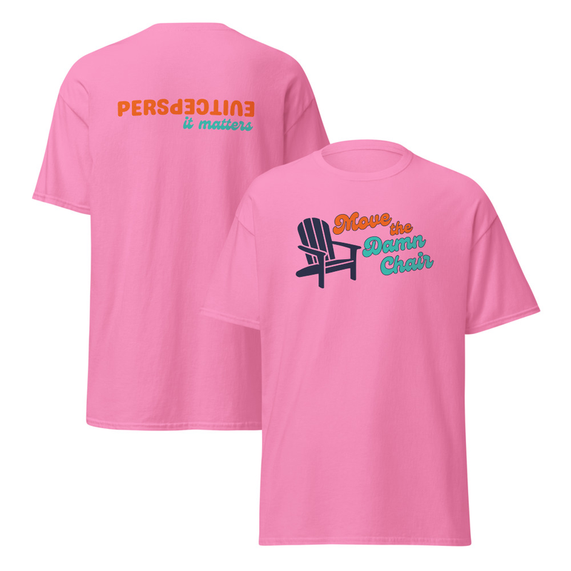 Unisex T-shirt - Chair Front #2, Perspective Back – Image 2