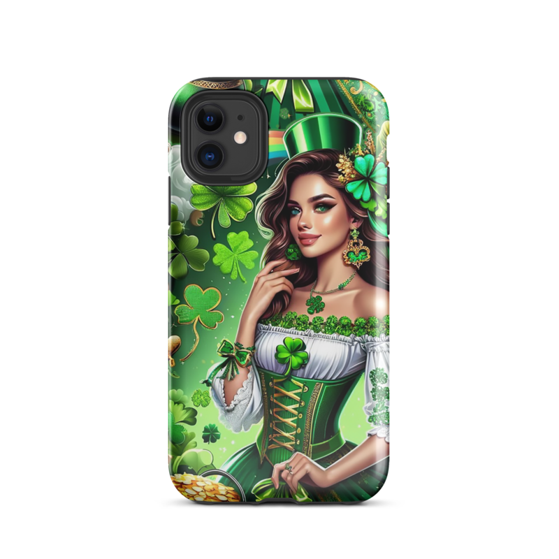 Emerald Enclave - Dual Defense Phone Case with a Touch of Irish