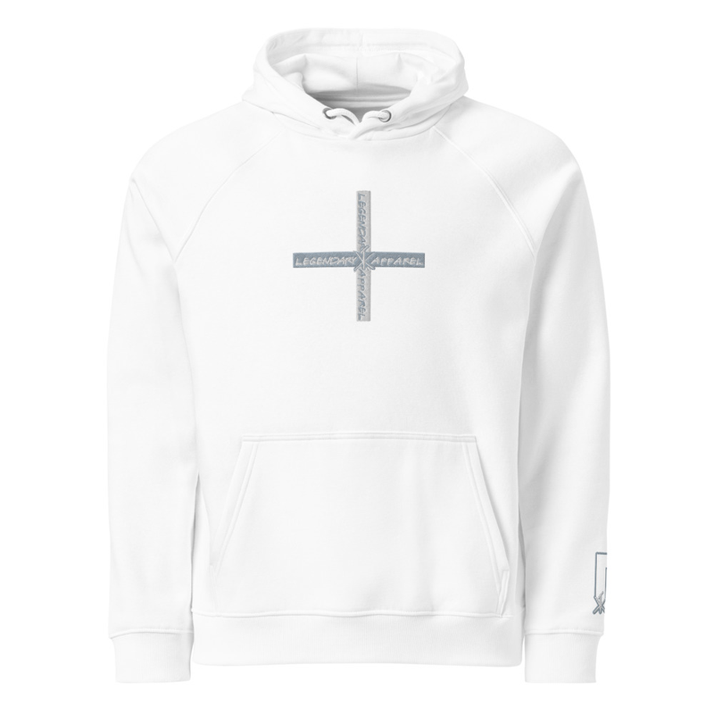 [ cross box logo ] hoodie – XS, White
