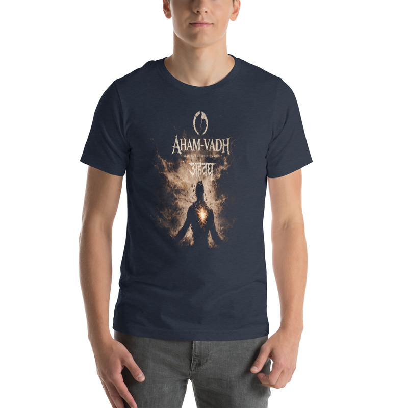 Aham-Vadh (Slaying the illusion of "I") - Unisex t-shirt / Heather Navy / XS