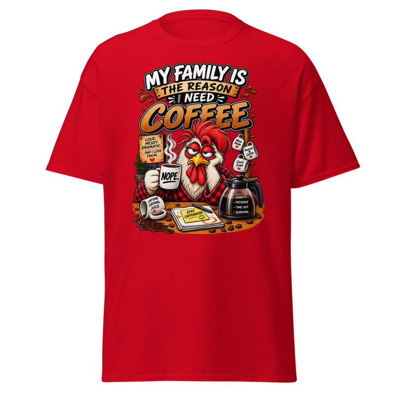 Caffeine - Unisex classic tee – XL, Red