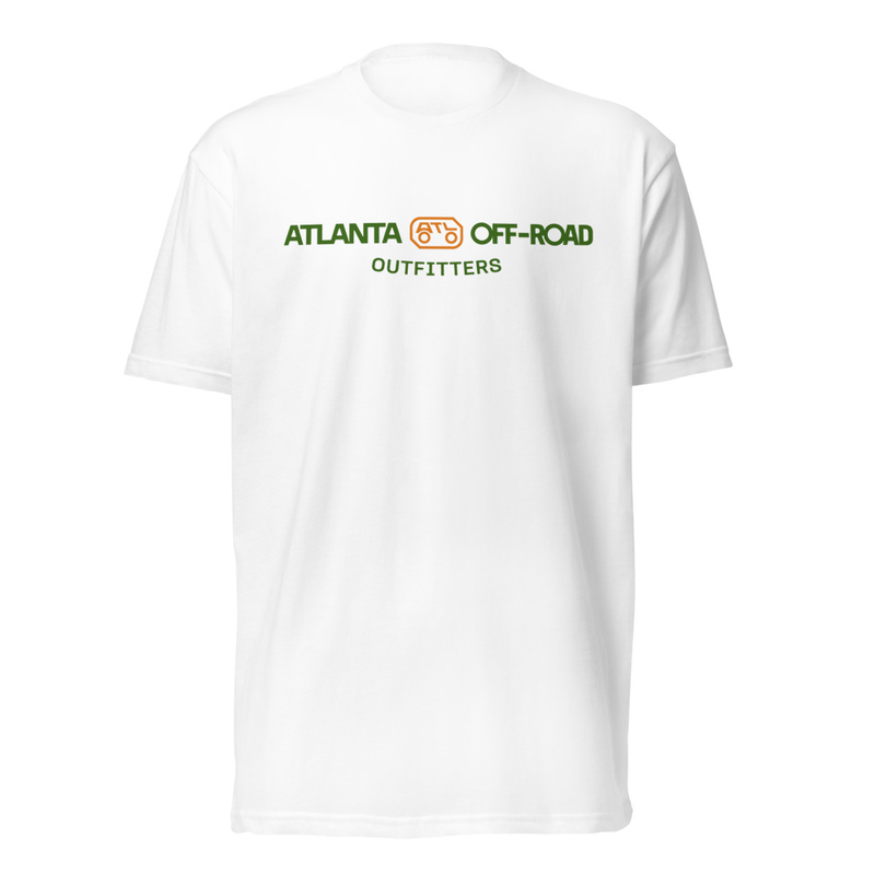 Horizontal Front T-Shirt - Green/Orange Logo – XL, White