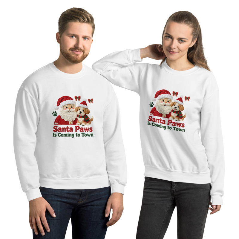 Santa Paws Is Coming to Town Christmas Dog Sweatshirt