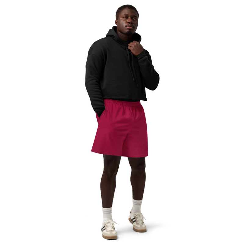 Kicxs Unisex Cotton Long Shorts - Burgundy