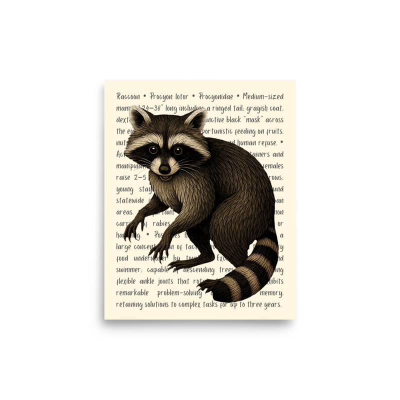 Raccoon Open Edition Proof
