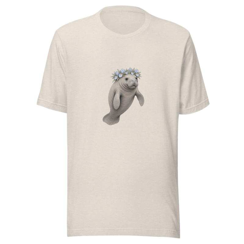 Manatee Flower Crown Tee — Floof