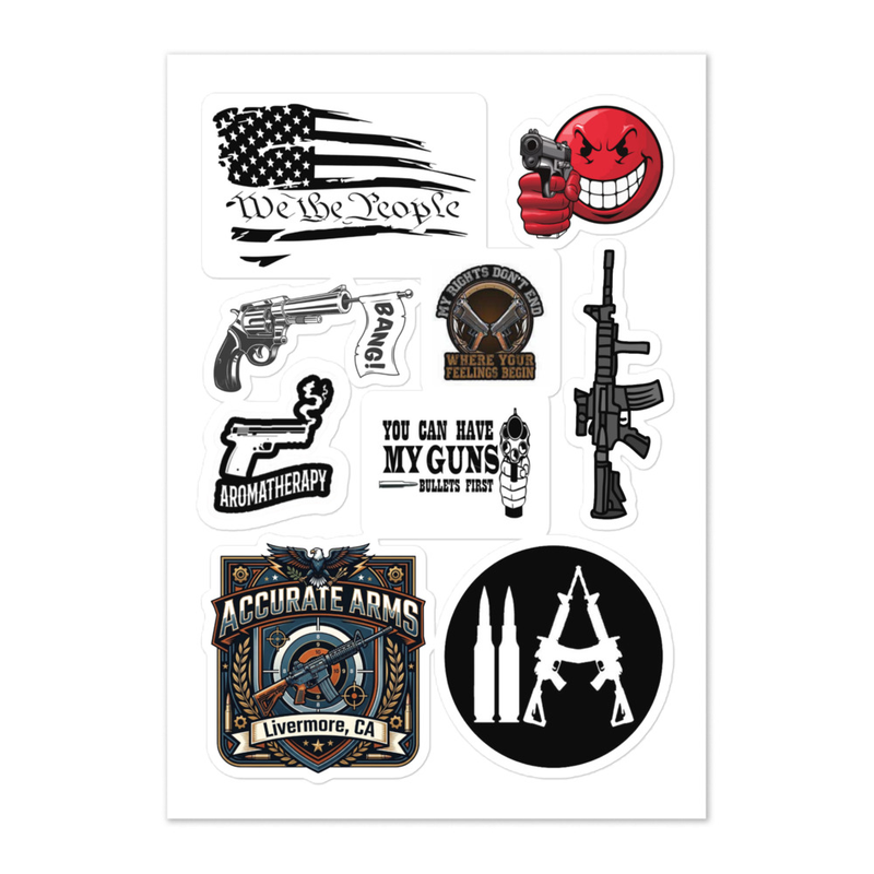 Accurate Arms Sticker sheet