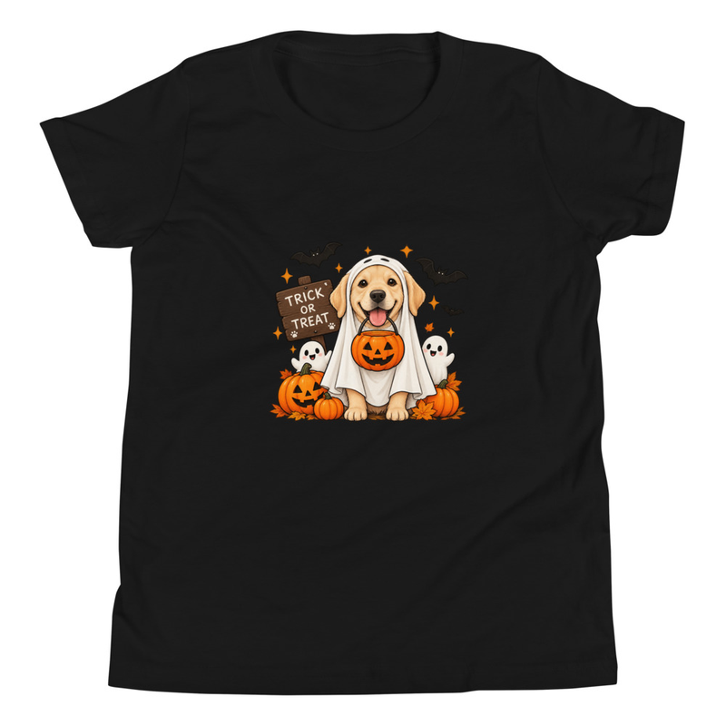 Halloween T-Shirt Cute Ghost Labrador Pumpkin Halloween Dog Shirt – view 2