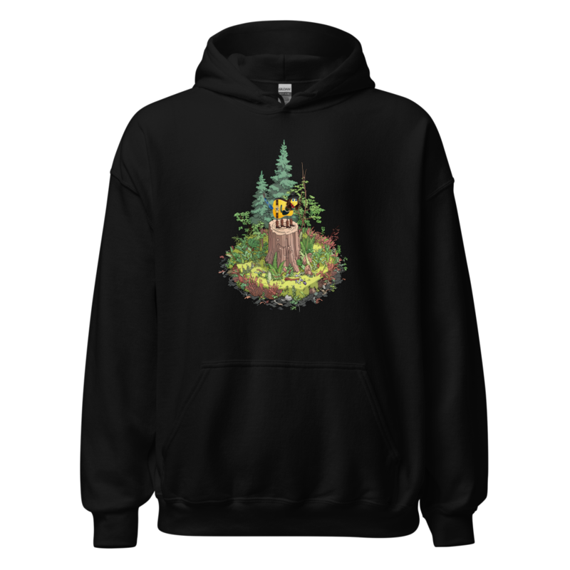 Cutaway Pluckle Black Unisex Heavy Blend Hoodie