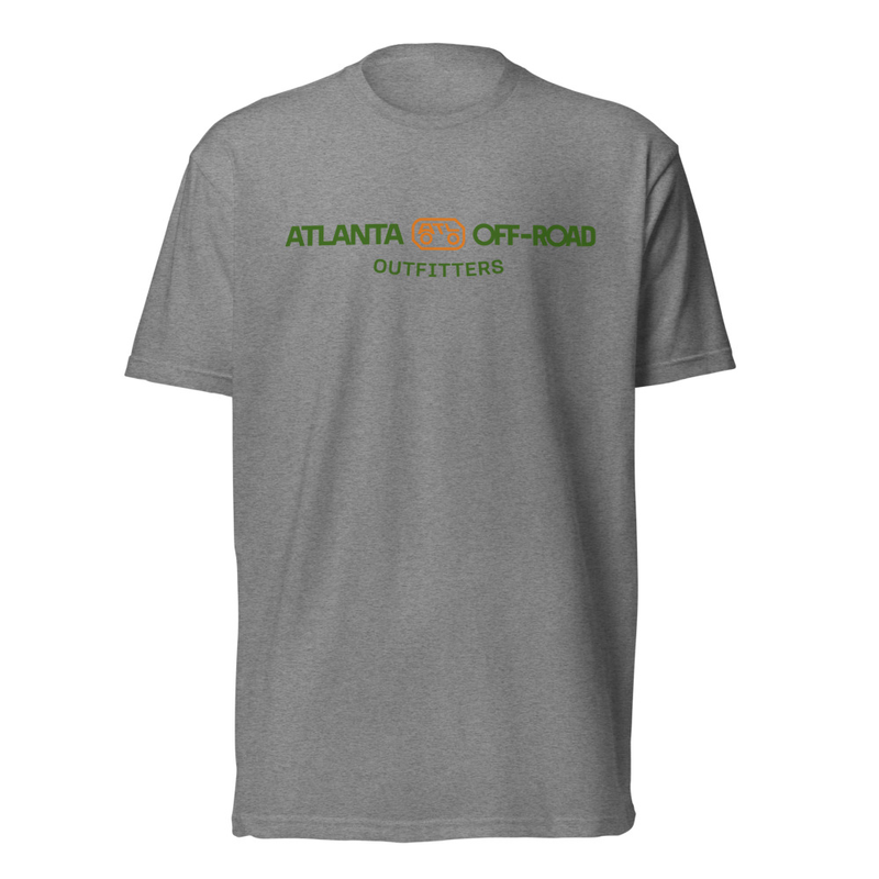 Horizontal Front T-Shirt - Green/Orange Logo – XL, Dark Heather Gray