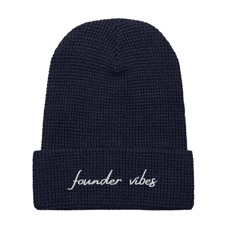 Founder Vibes Waffle beanie – One size, Navy