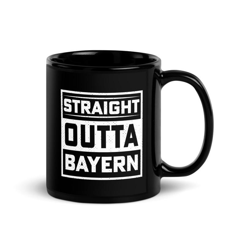 Schwarze glänzende Tasse mit Sublimationsdruck - Artikel aus der Produktwelt für Druck und Stick, Ansicht 1