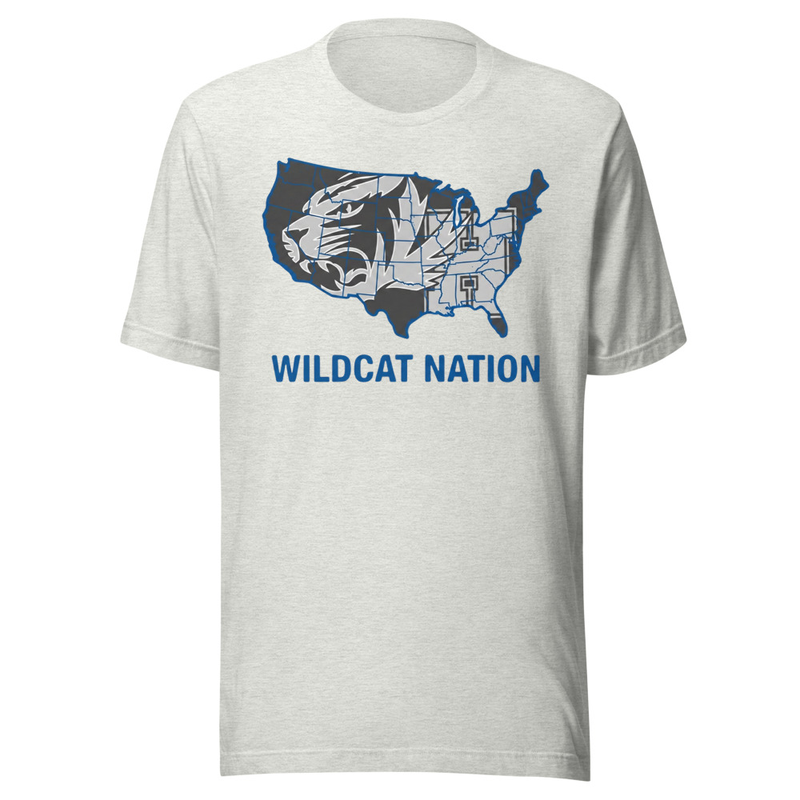 Wildcat Nation Unisex t-shirt – XL, Ash