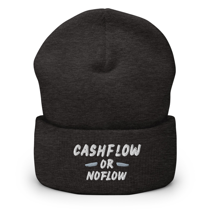 #CashflowOrNoflow Beanie – One size, Dark Grey