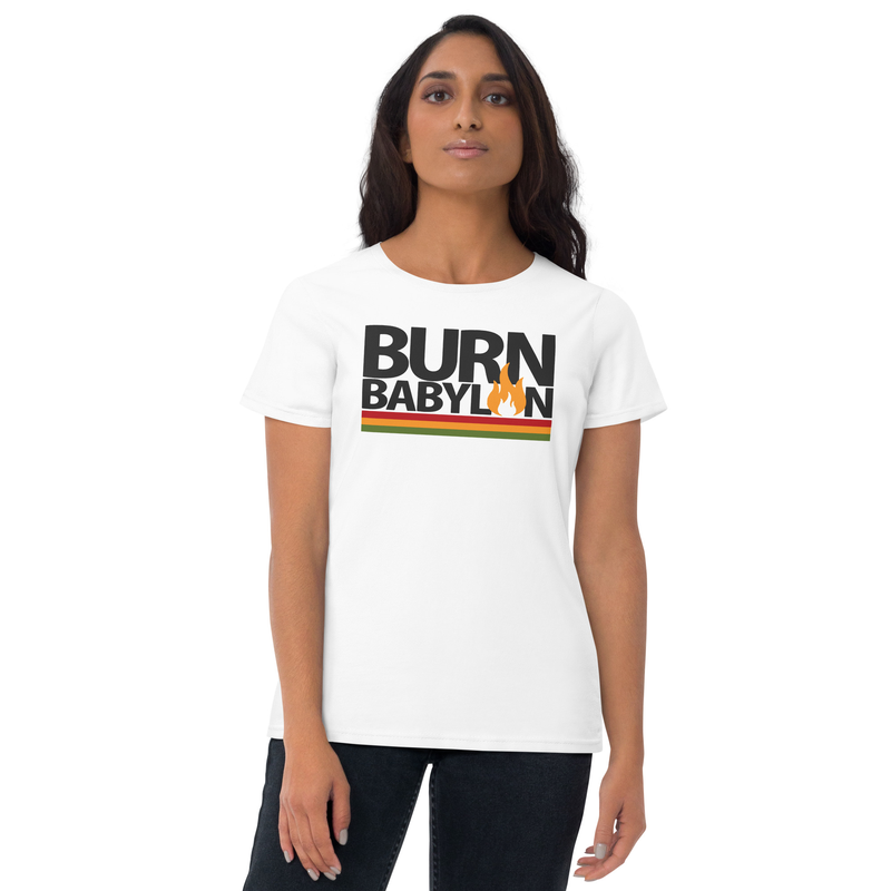 Burn Babylon Women's short sleeve t-shirt – XL, White