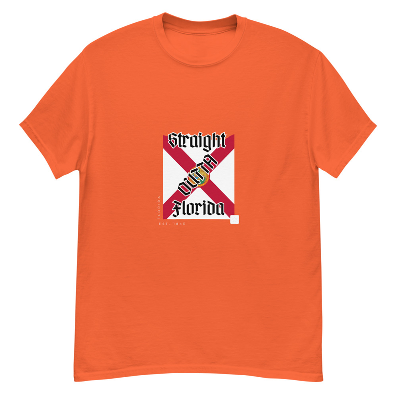 Straight Outta Florida - tee – S, Orange
