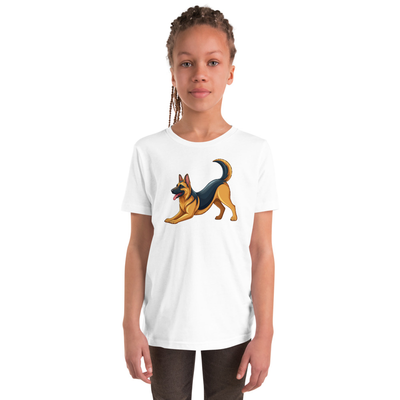 Downward Dog German Shepherd Youth T-Shirt