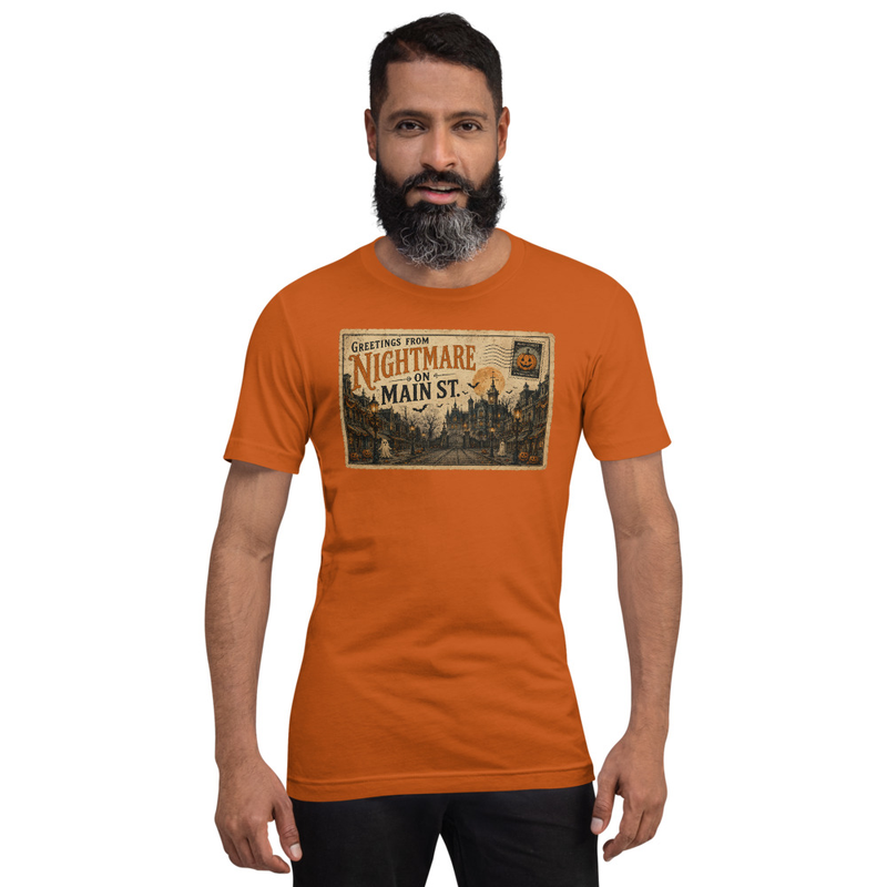 Vintage Halloween Postcard Tee – XL, Autumn