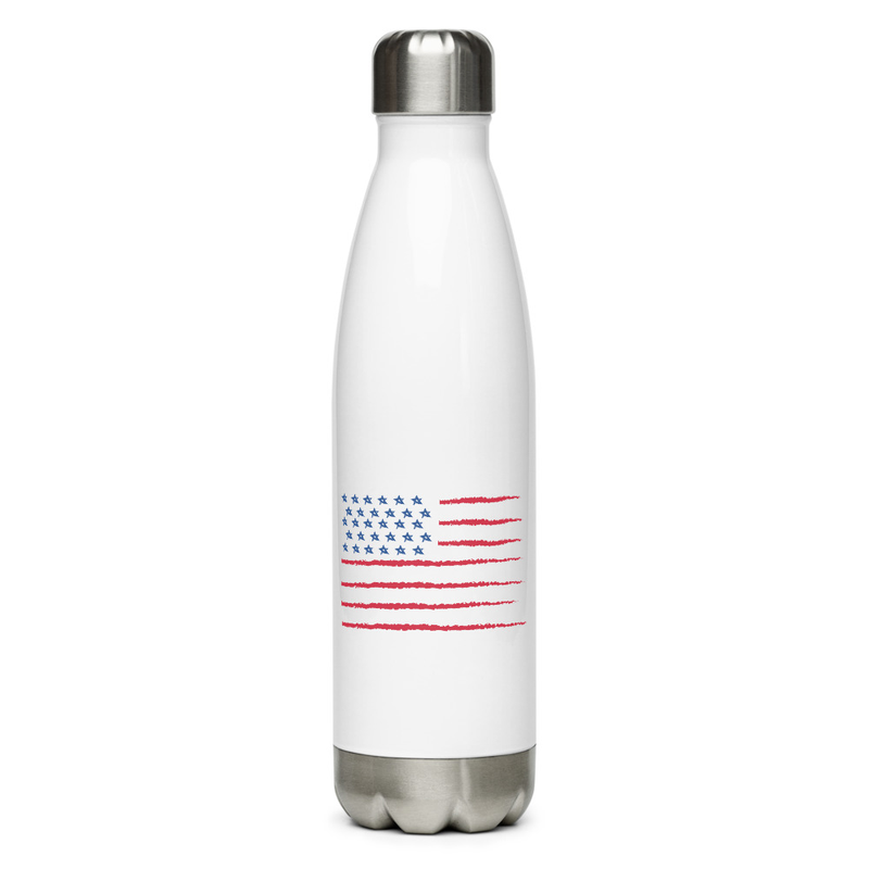 USA Flag RV Life Water Bottle