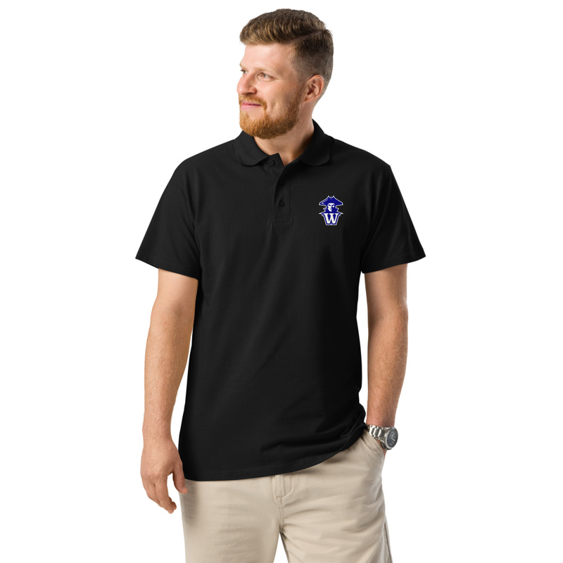 Woodbridge Unisex Premium pique polo shirt – M, Black
