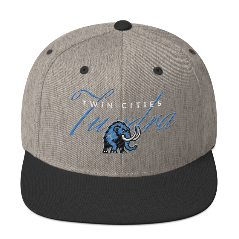 Twin Cities Tundra - Snapback Script Hat – One size, Heather/Black