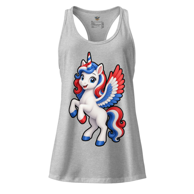 Patriot Pony-Women’s fitted racerback tank top